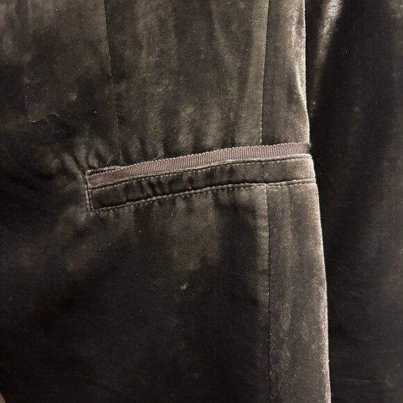 Ett:Twa By Anthropologie - Brown shimmery Velvet Single Button Blazer sz 6 - Picture 6 of 8